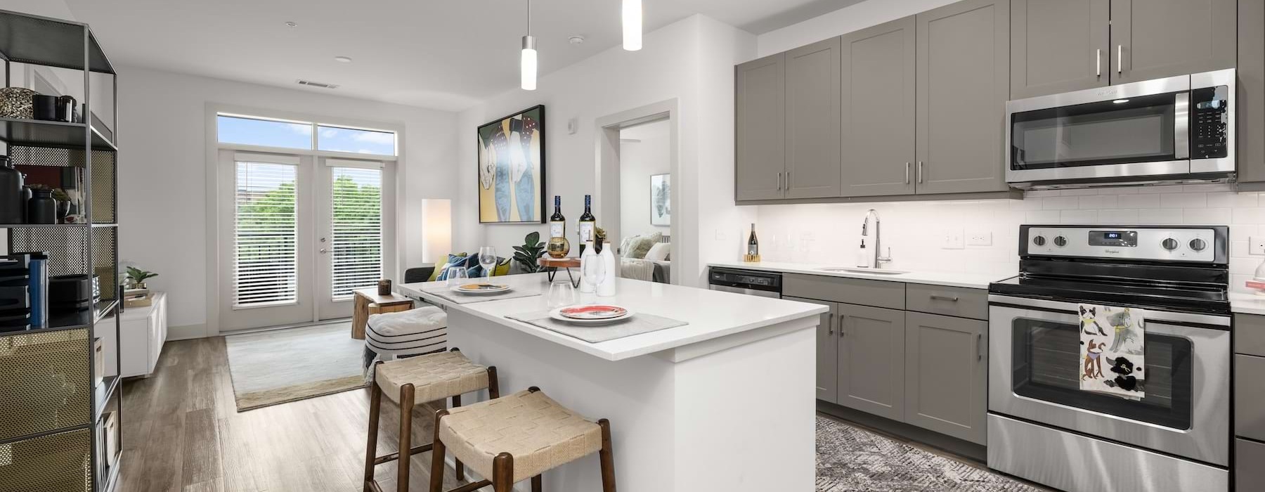 well lit kitchen
