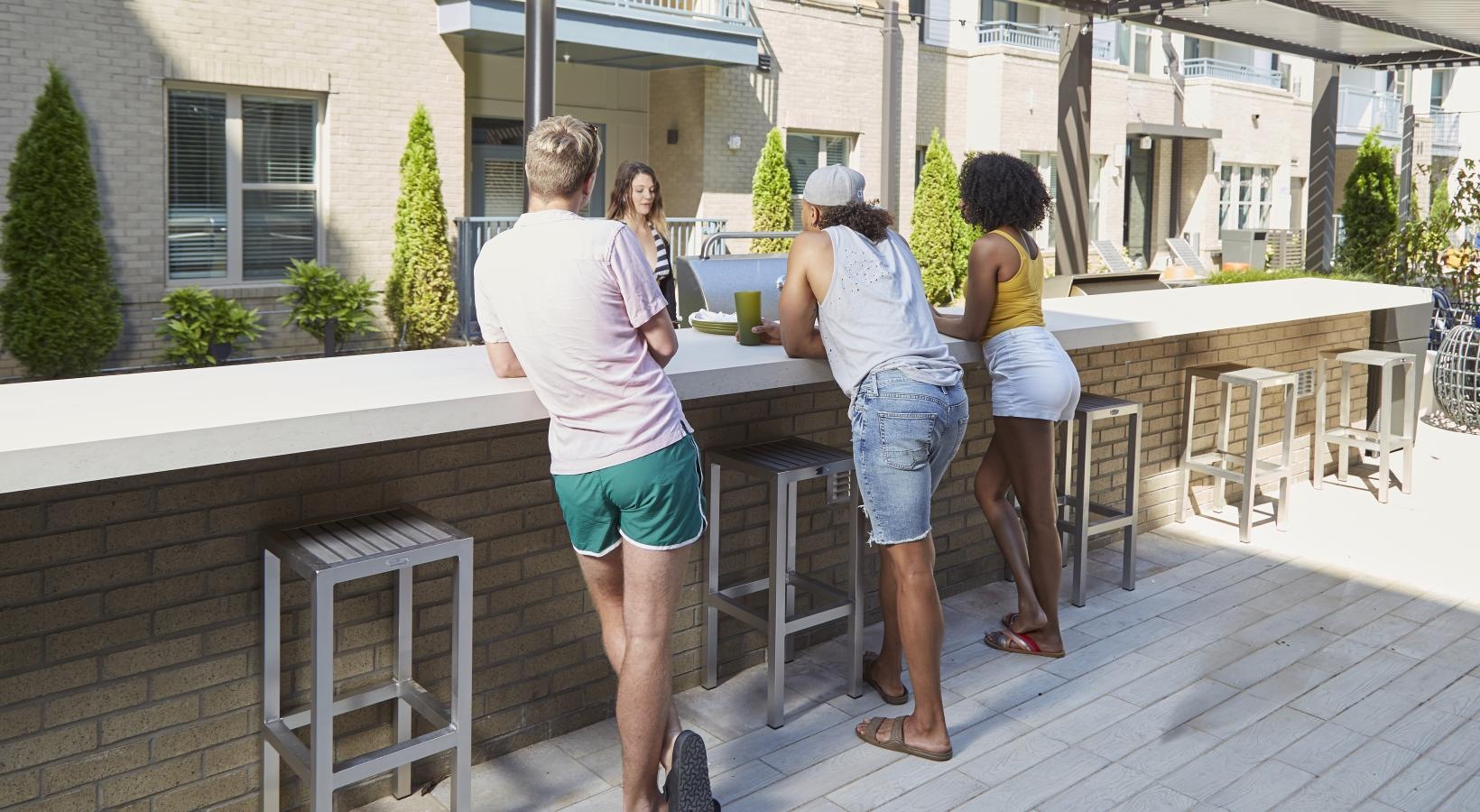 Find your perfect fit at Bradham at New Bern a group of people walking on a deck